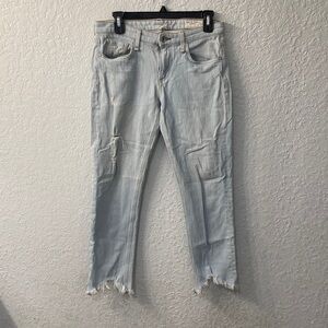 rag & bone Light Blue Straight Leg Pants